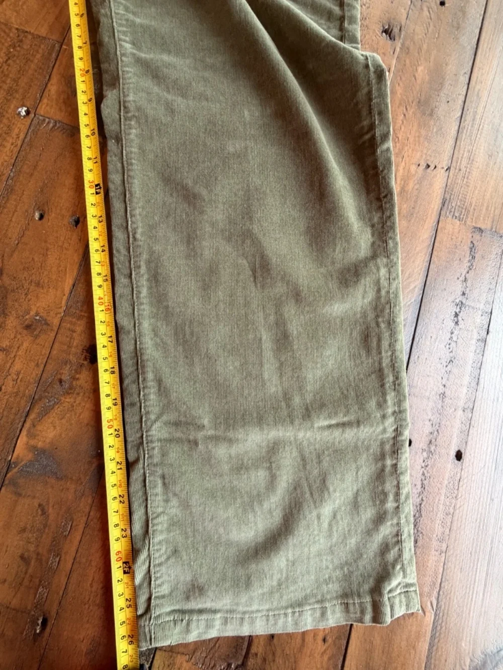 Veronica Beard Crosbie Wide Leg Crop Pants 29 High Rise Corduroy Clover Green EU - Picture 6 of 9